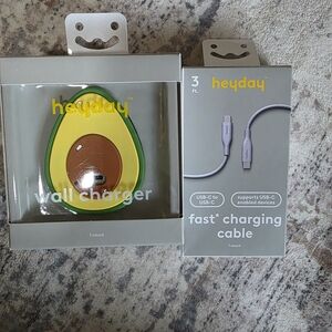 Heyday Avocado USB-C Wall Charger with Cable - Green and Brown